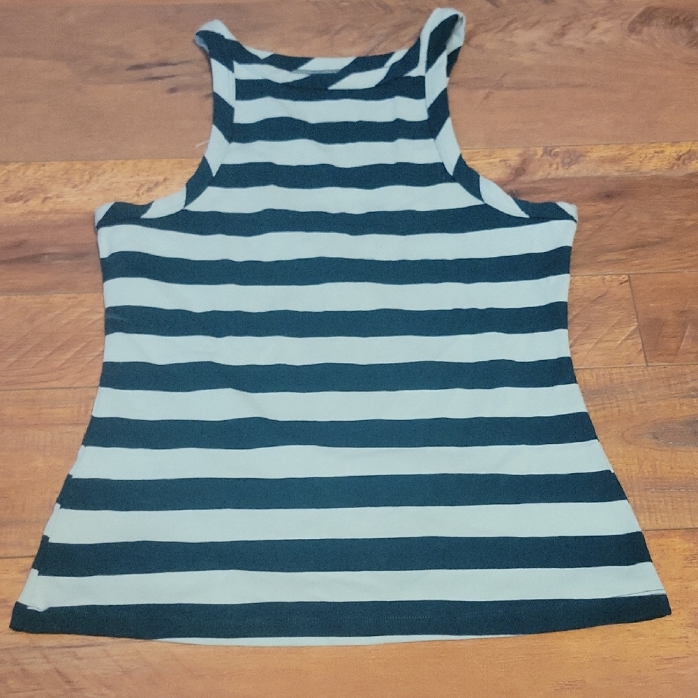 Maeve by Anthro sz large green striped tank top